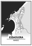 Affiche Carte Ville <br /> Essaouira
