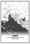 Affiche Carte Ville <Br /> Faro 1700