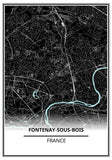 Affiche Carte <br /> Fontenay-sous-Bois