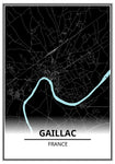 Affiche Carte <br /> Gaillac