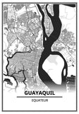 Affiche Carte Ville <br /> Guayaquil