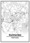 Affiche Carte Ville <br /> Guimarães