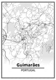 Affiche Carte Ville <br /> Guimarães
