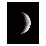 Affiche <br /> Lune noir et blanc astronaute
