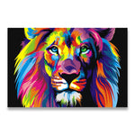 affiche-lion-pop-art-multicolore