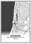 Affiche Hossegor <br /> carte