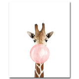 affiche girafe chewing gum