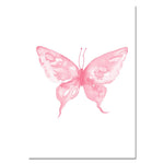 Affiche <br /> Papillon rose
