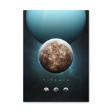 Affiche Astronomie <Br /> Satellite Titania 40X50Cm 1704