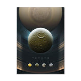 Affiche Astronomie <Br /> Satellite Tethys 40X50Cm 1704