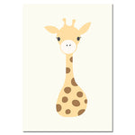 affiche safari girafe