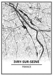 Affiche Carte <br /> Ivry-sur-Seine
