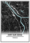 Affiche Carte <br /> Ivry-sur-Seine