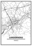 Affiche Landerneau <br /> carte