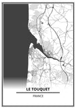 Affiche Le touquet <br /> carte