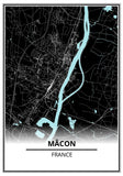 Affiche Carte <br /> Mâcon