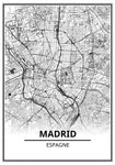 Affiche Carte Ville <Br /> Madrid 21X30Cm 1700