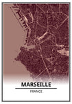 poster carte marseille
