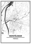 Affiche Carte <br /> Montélimar