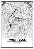 Affiche Carte <br /> Montrouge