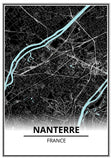 Affiche Carte <br /> Nanterre