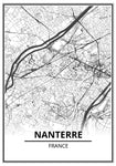 Affiche Carte <br /> Nanterre