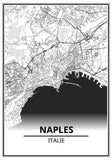 Affiche Carte Ville <br /> Naples