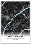 Affiche Carte <br /> Neuilly-sur-Seine