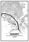 Affiche Carte Ville <br /> Niamey