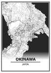 Affiche Carte Ville <br /> Okinawa