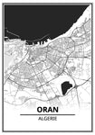 Affiche Carte Ville <br /> Oran