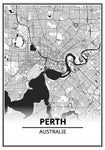 Affiche Carte Ville <br /> Perth