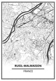 Affiche Carte <br /> Rueil Malmaison
