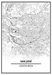 Affiche Carte Ville <br /> San José