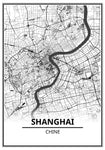 Affiche Carte Ville <Br /> Shanghai 21X30Cm 1700
