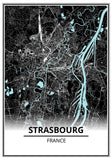 affiche plan strasboug 