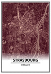 poster carte strasbourg