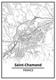 Affiche Carte <br /> Saint-Chamond