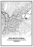 Affiche Carte <br /> Saint-Martin-d'Hères