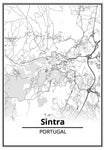 Affiche Carte Ville <br /> Sintra