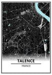 Affiche Carte <br /> Talence