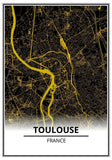 poster carte toulouse