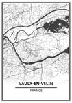 Affiche Carte <br /> Vaulx-en-Velin
