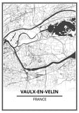 Affiche Carte <br /> Vaulx-en-Velin