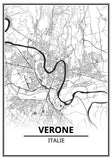 Affiche Carte Ville <br /> Vérone