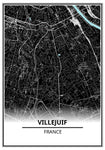Affiche Carte <br /> Villejuif