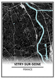 Affiche Carte <br /> Vitry-sur-Seine