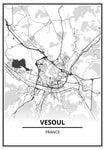 Affiche Carte <br /> Vesoul