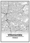 Affiche Carte <br /> Villemomble