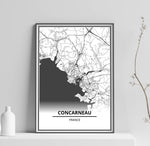 Affiche Concarneau<br /> carte